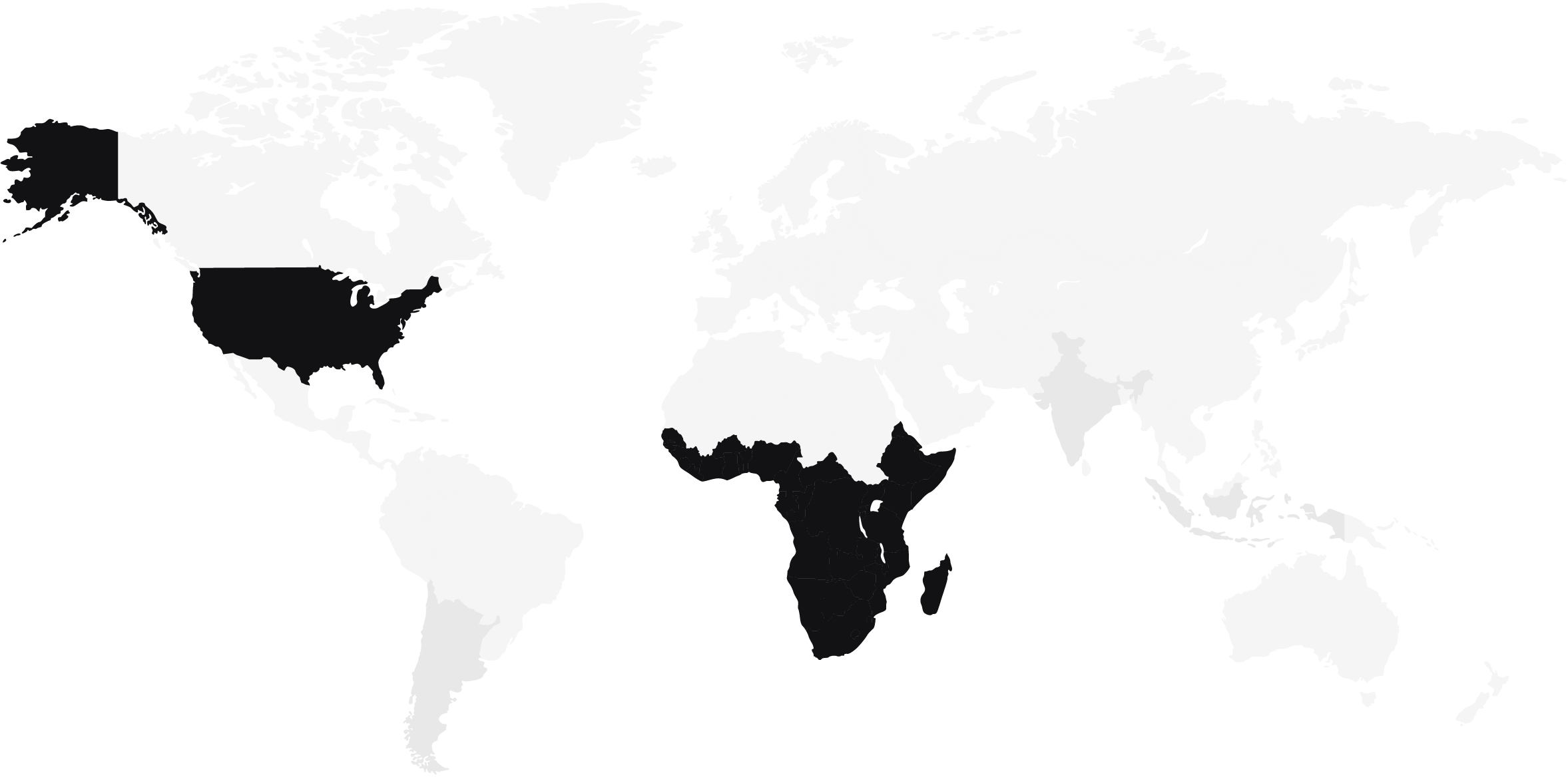 Africa and USA Map